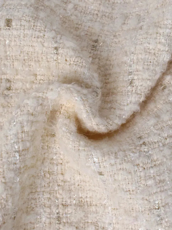 Tweed marfil de fibras mixtas Tweed marfil de fibras mixtas