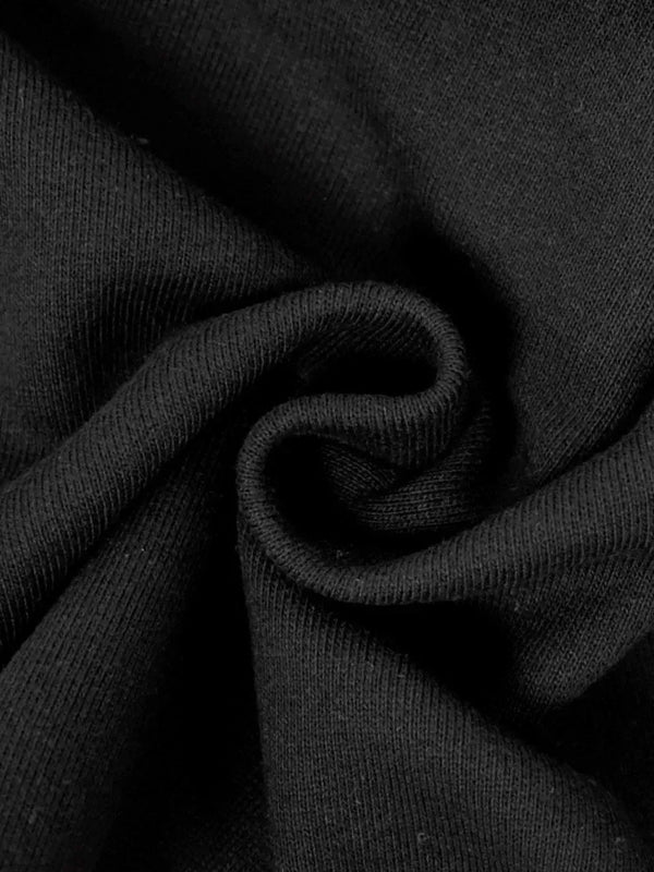 Sudadera negra sin cepillar Sudadera negra sin cepillar