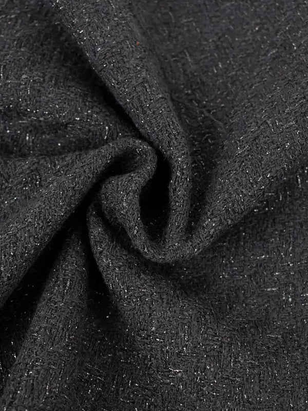 Tweed misto cotone nero Tweed misto cotone nero