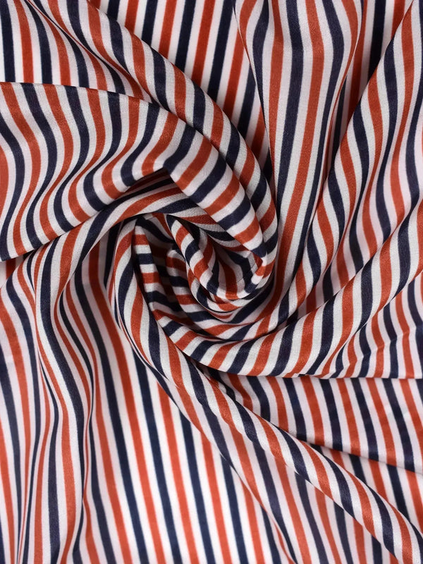 Crêpe de pure soie rayée Crêpe de pure soie rayée