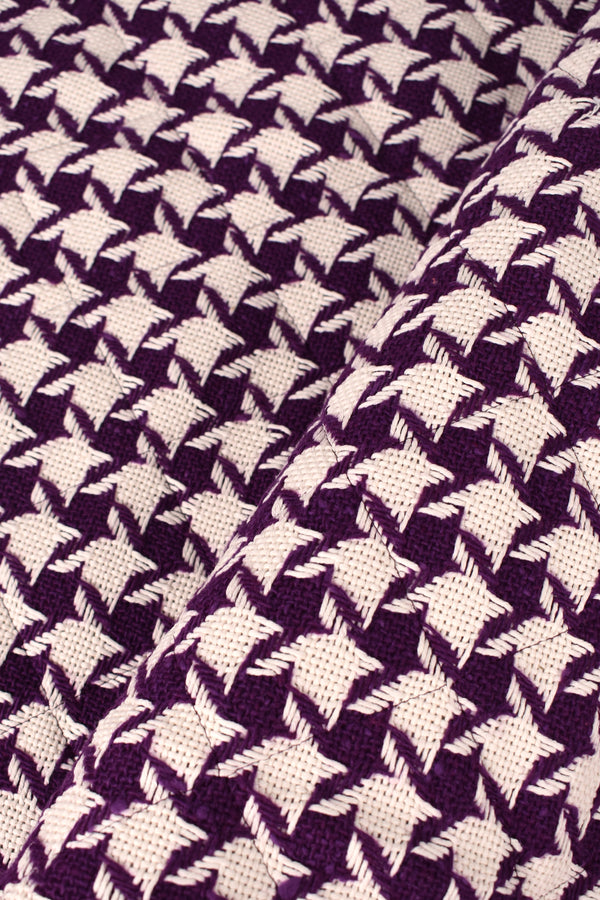 Tweed acolchado mezcla de Lana y Algodón con diseño de pata de gallo Tweed acolchado mezcla de Lana y Algodón con diseño de pata de gallo