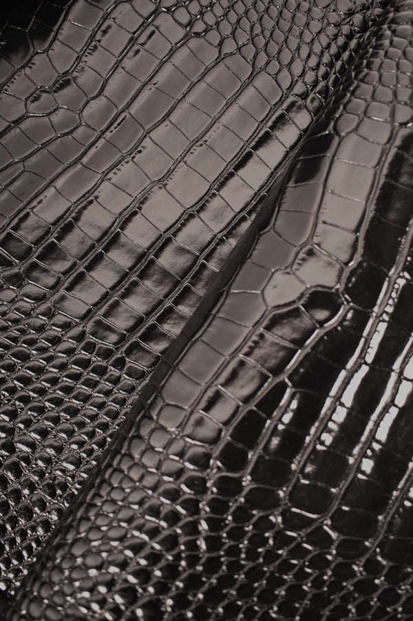 Mezzo veau verni impression croco 1,4 mm Mezzo veau verni impression croco 1,4 mm