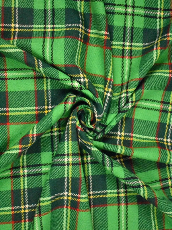 Tartan in misto lana verde Tartan in misto lana verde