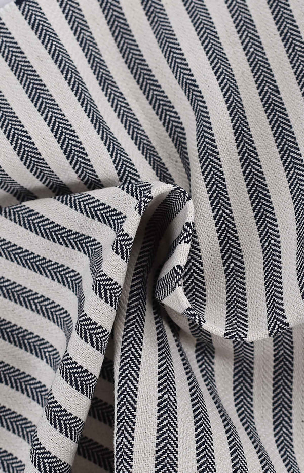 Gabardina de mezcla de algodón y lino a rayas Gabardina de mezcla de algodón y lino a rayas