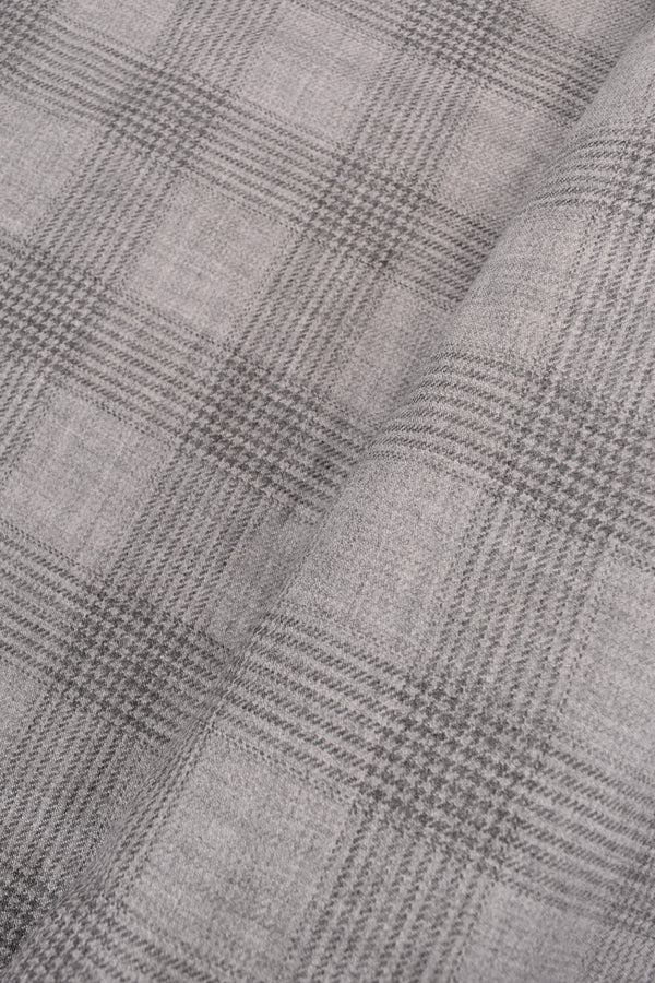 Flanella check in 100% lana vergine per giacca Flanella check in 100% lana vergine per giacca