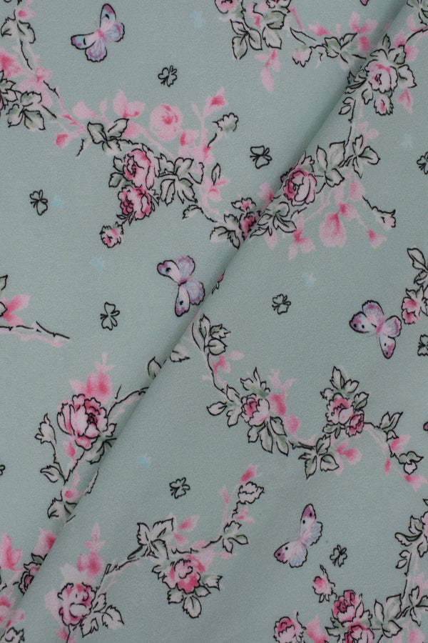 Printed bi-elastic crepe Printed bi-elastic crepe