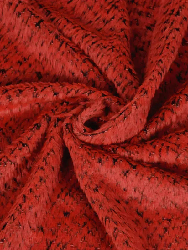 Misto lana con pelo direzionato rosso Misto lana con pelo direzionato rosso