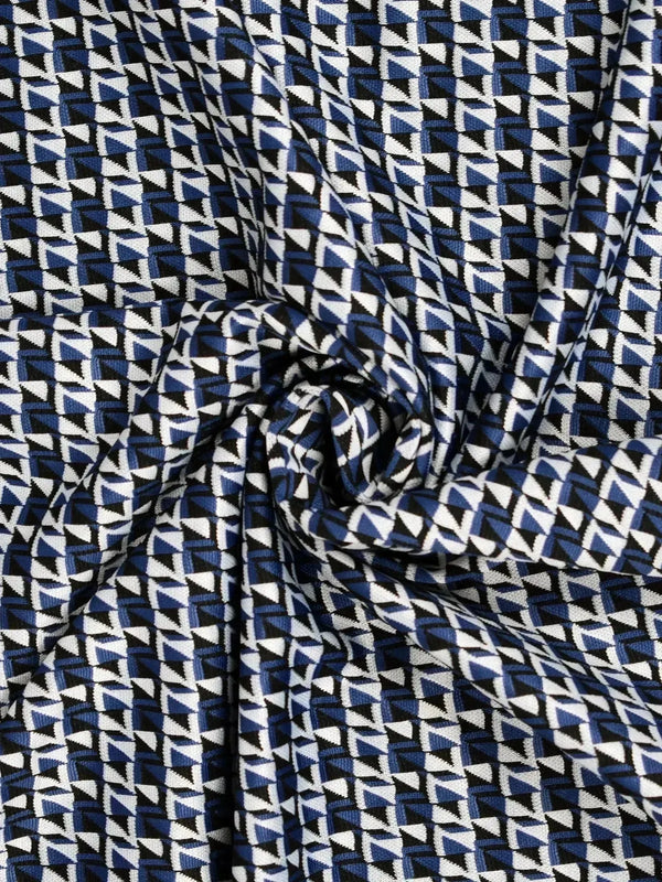 Point de Milan motif géométrique Bleu Point de Milan motif géométrique Bleu