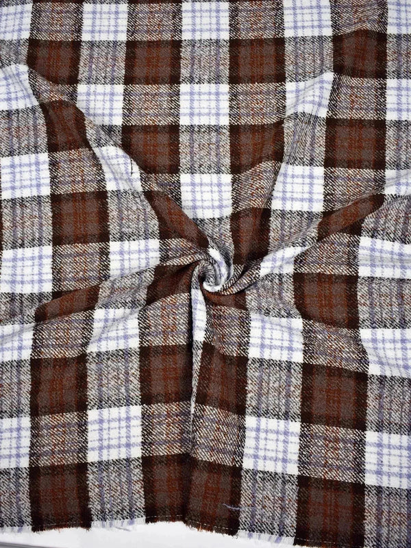 Tartán de poliéster marrón Tartán de poliéster marrón