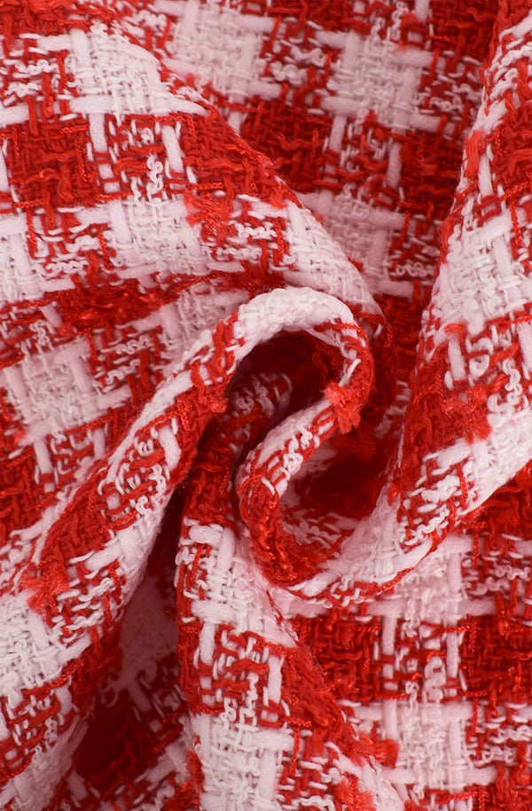 Cotton blend tweed check Cotton blend tweed check