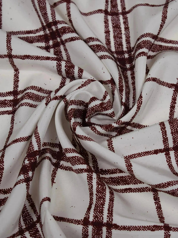 Sarga de cuadros de viscosa pura Sarga de cuadros de viscosa pura