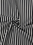 Striped plain weave fabric mixed with Linen, Black, 74% Cotton - 26% Linen