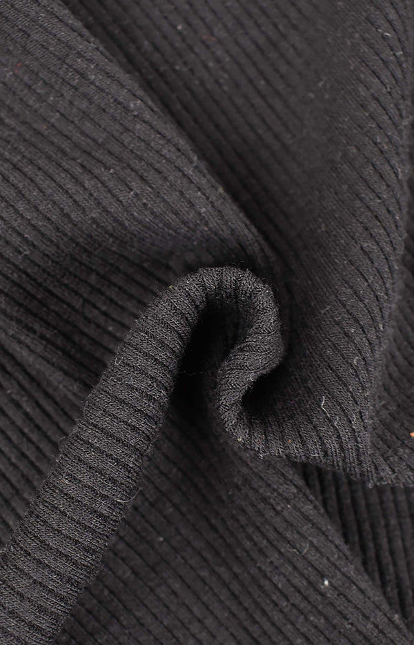 Jersey a costine in misto lana stretch