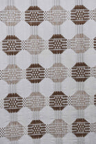 Jacquard-Stoff mit geometrischem Muster für Heimtextilien, beige, 33% Polyester - 67% Polypropylen