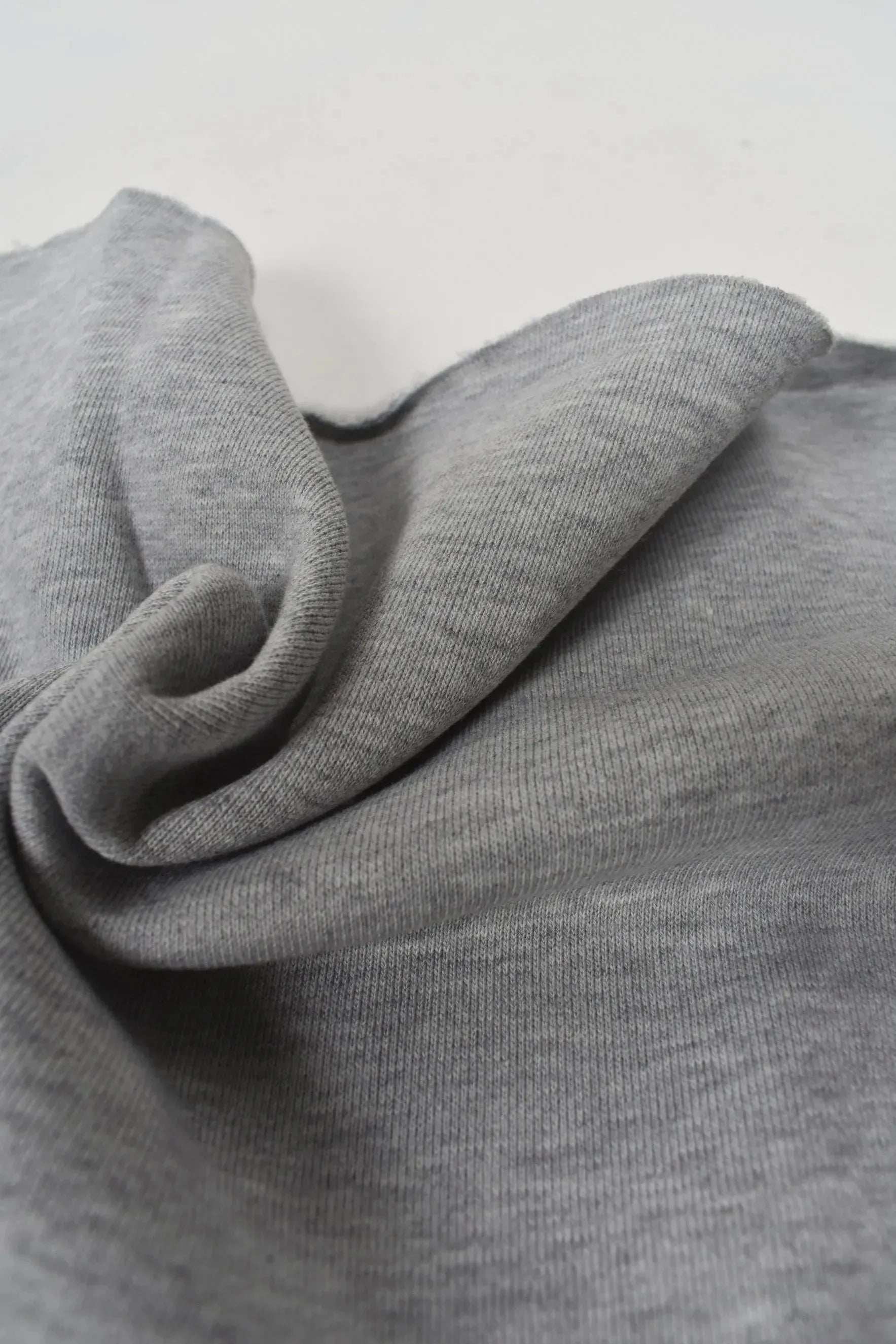 Acquista Tessuto Felpa in puro cotone grigio melange Tessuti per