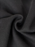 Black Cotton blended Brushed fleece, 42% Cotton - 25% Modal - 24% Viscose - 9% Wool