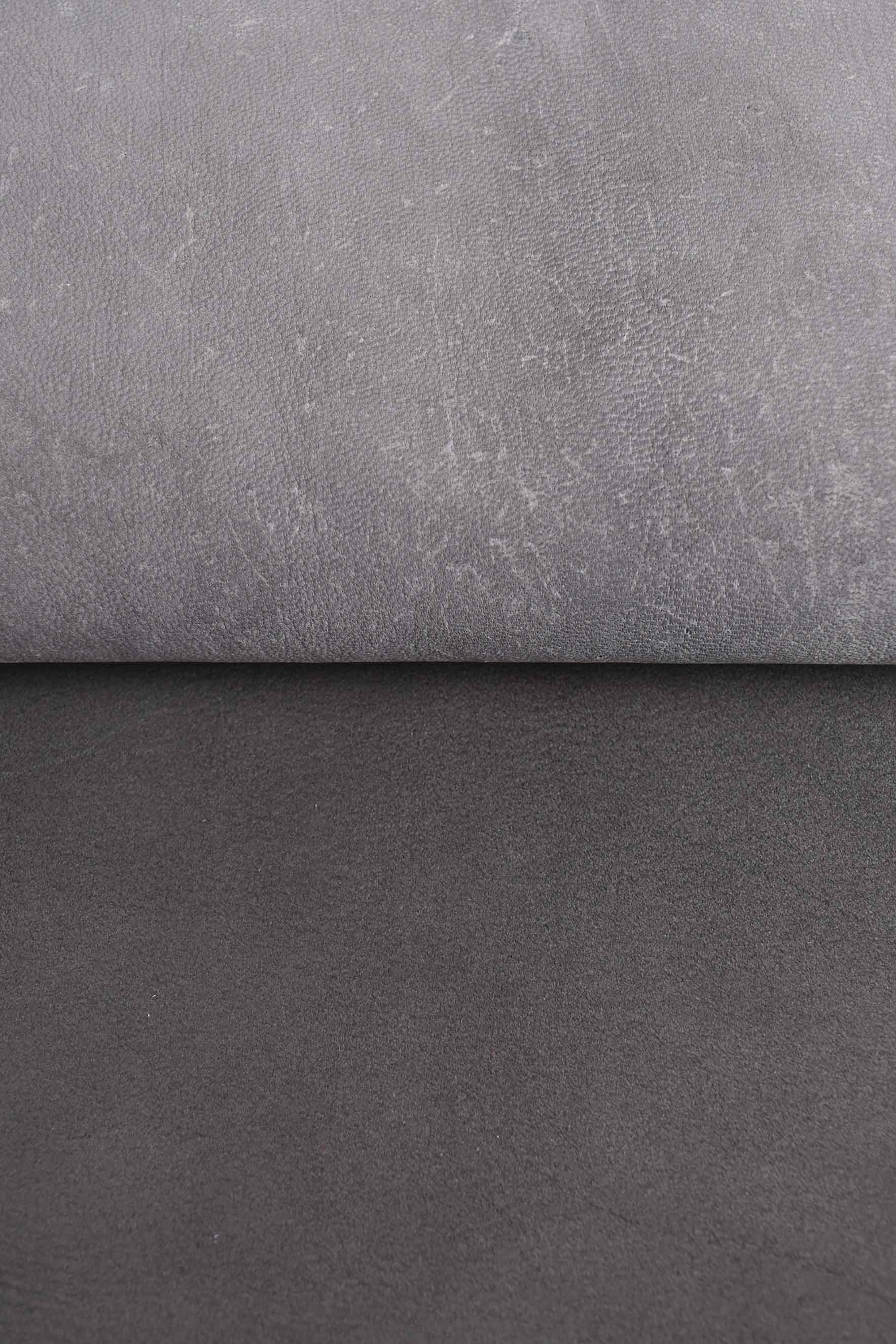 Graues Wildlederziegenleder