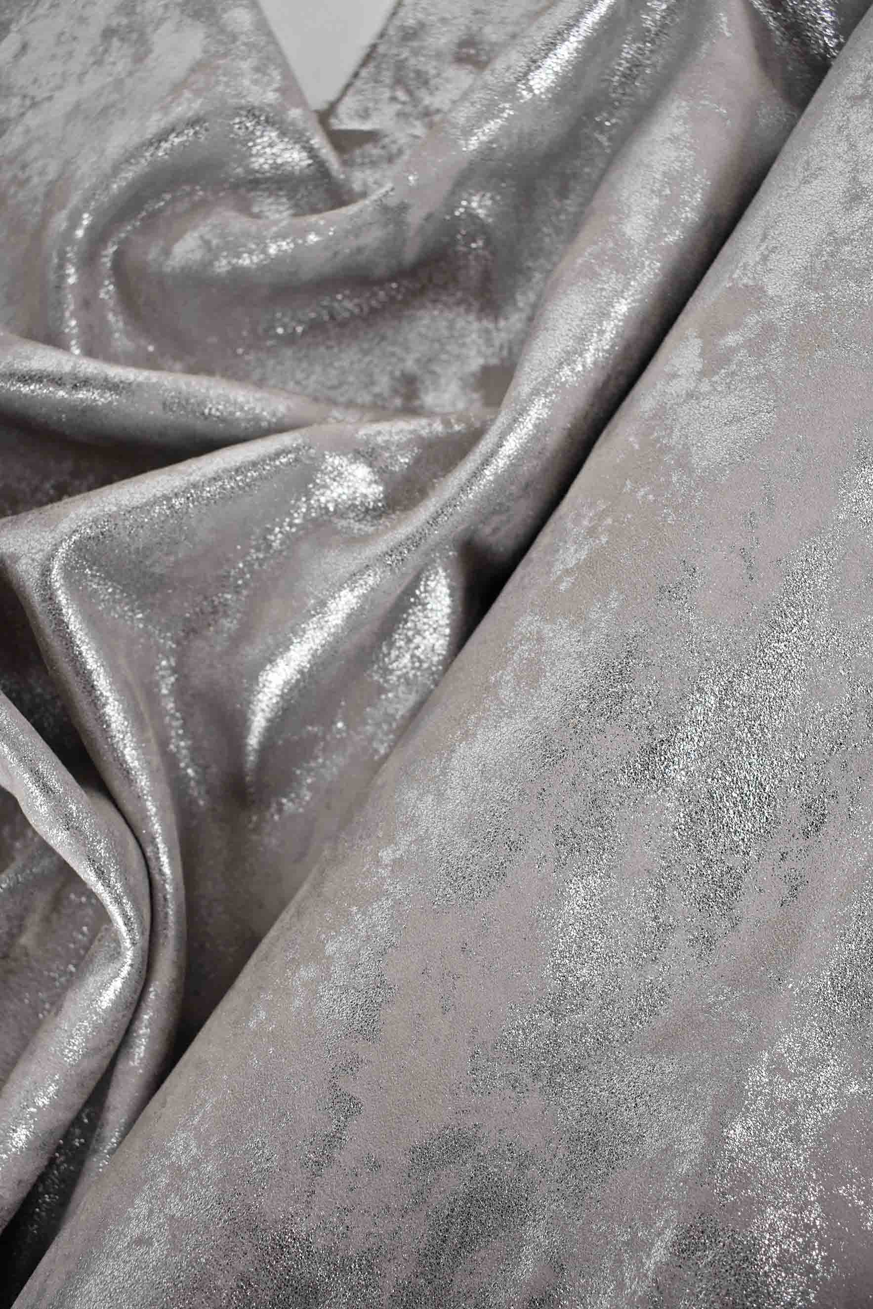 Capretto laminato metalizzato Argento