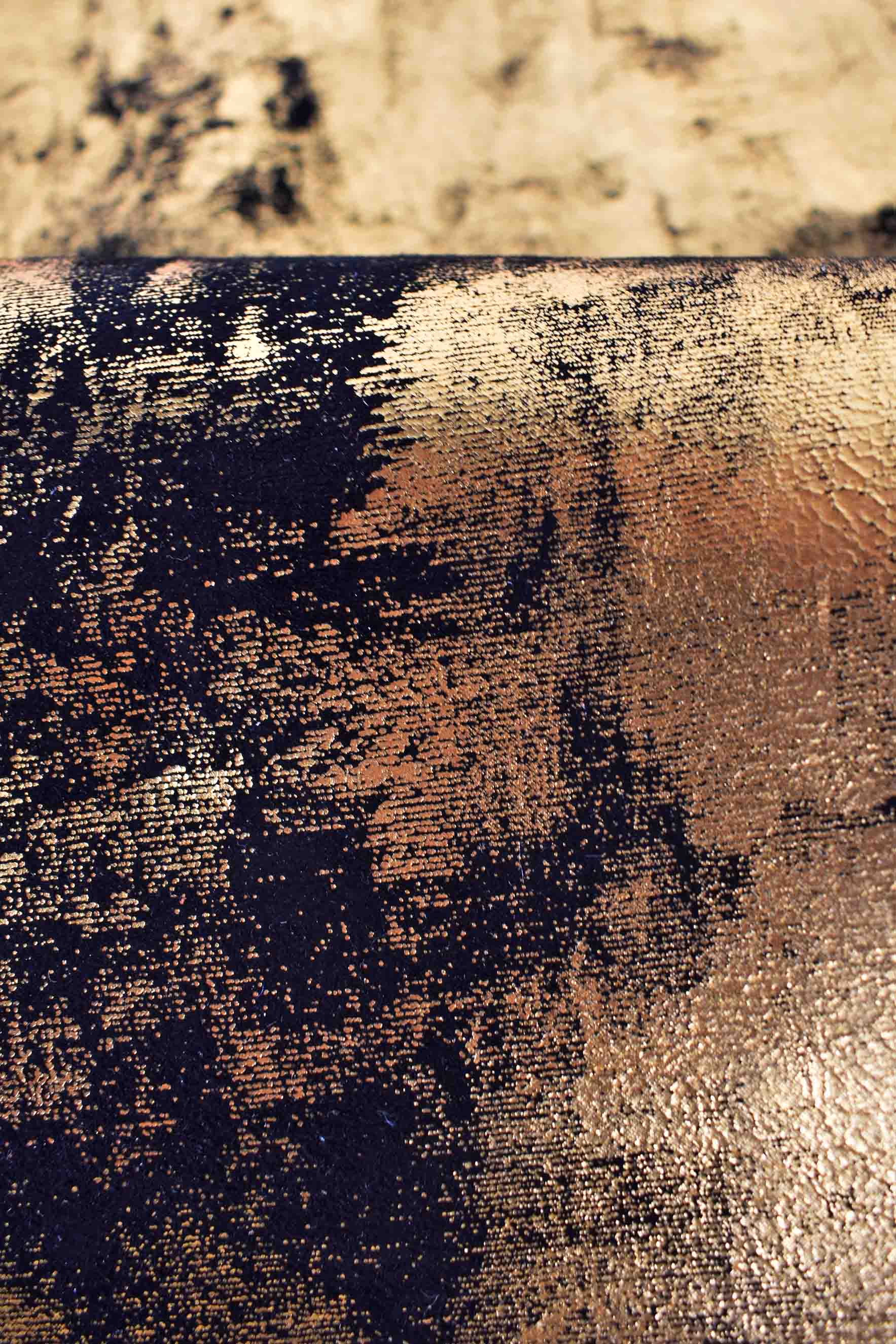 Gold metallic laminated kid