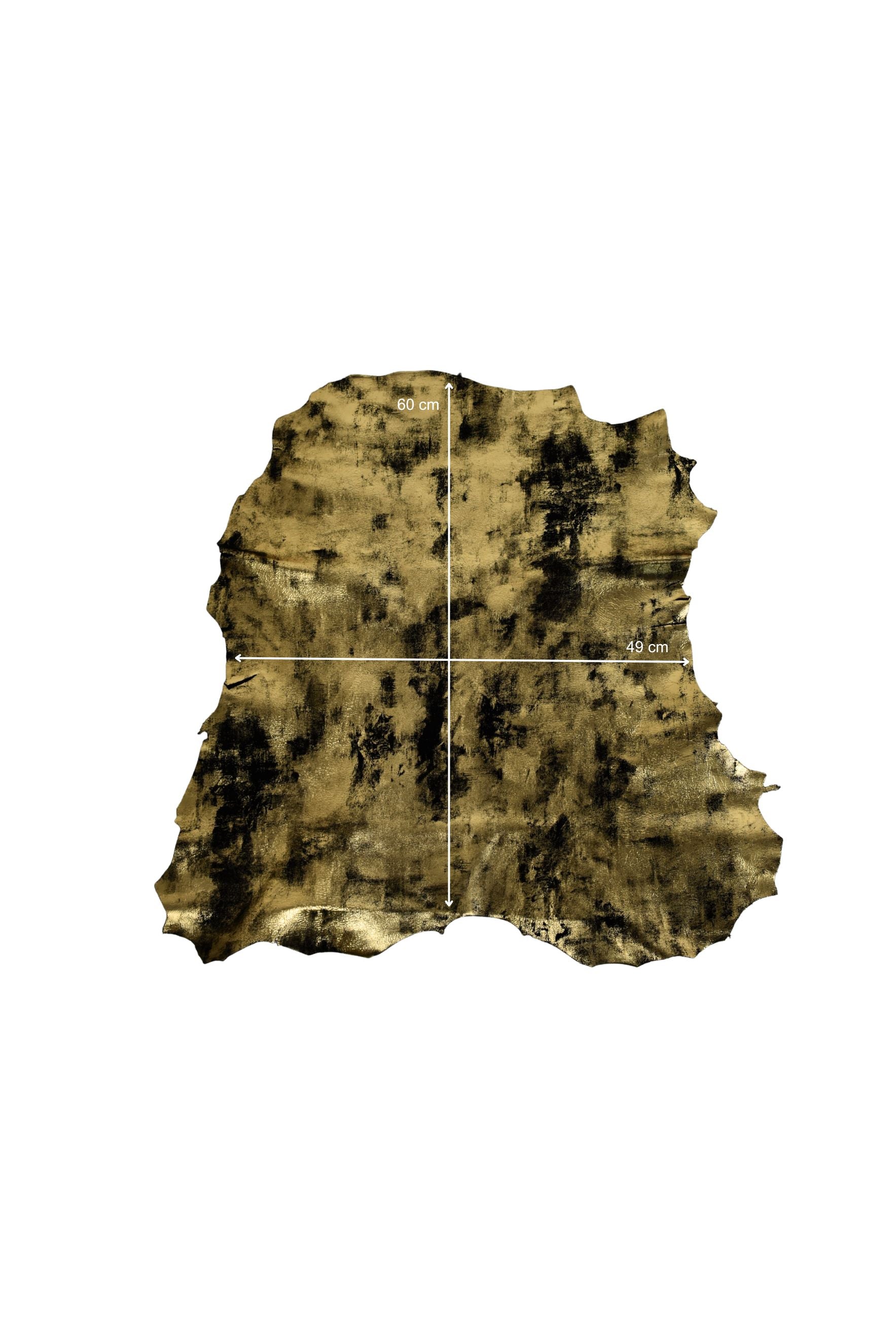 Gold metallic laminated kid