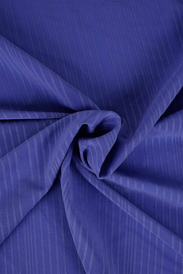 Striped two-way stretch chiffon