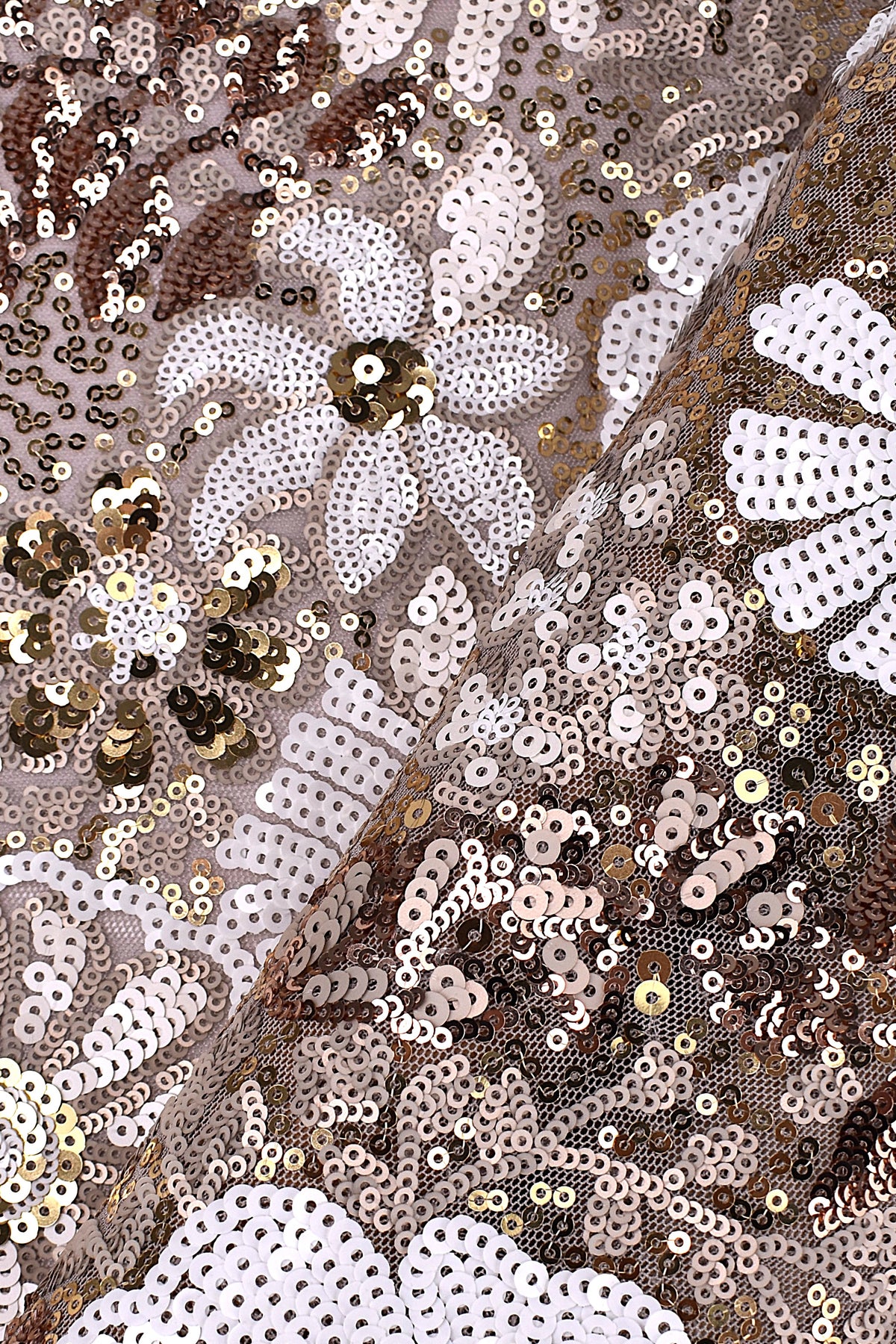 Tulle stretch sintetico a fiori ricamato