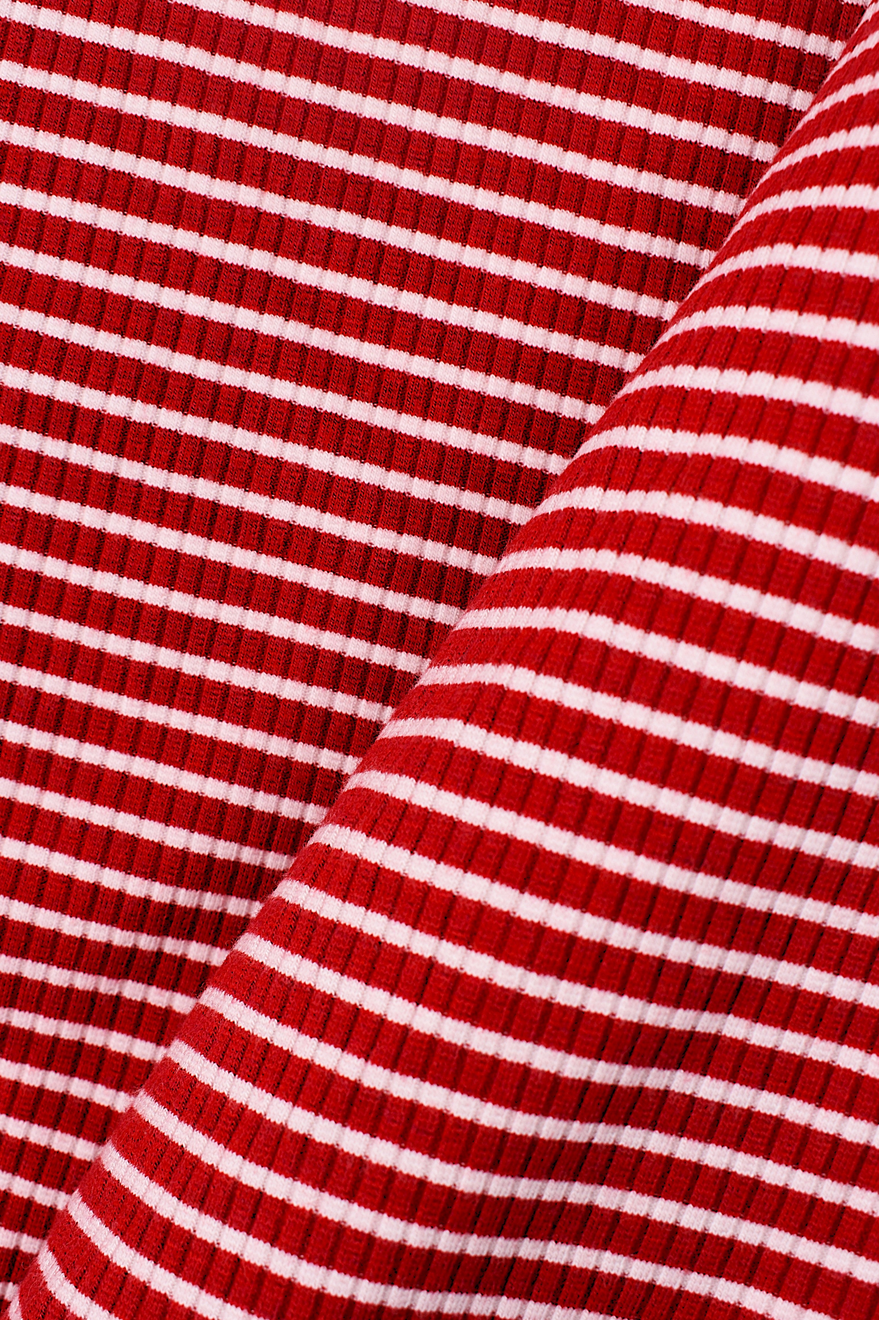Maglia a costine in viscosa fantasia a righe