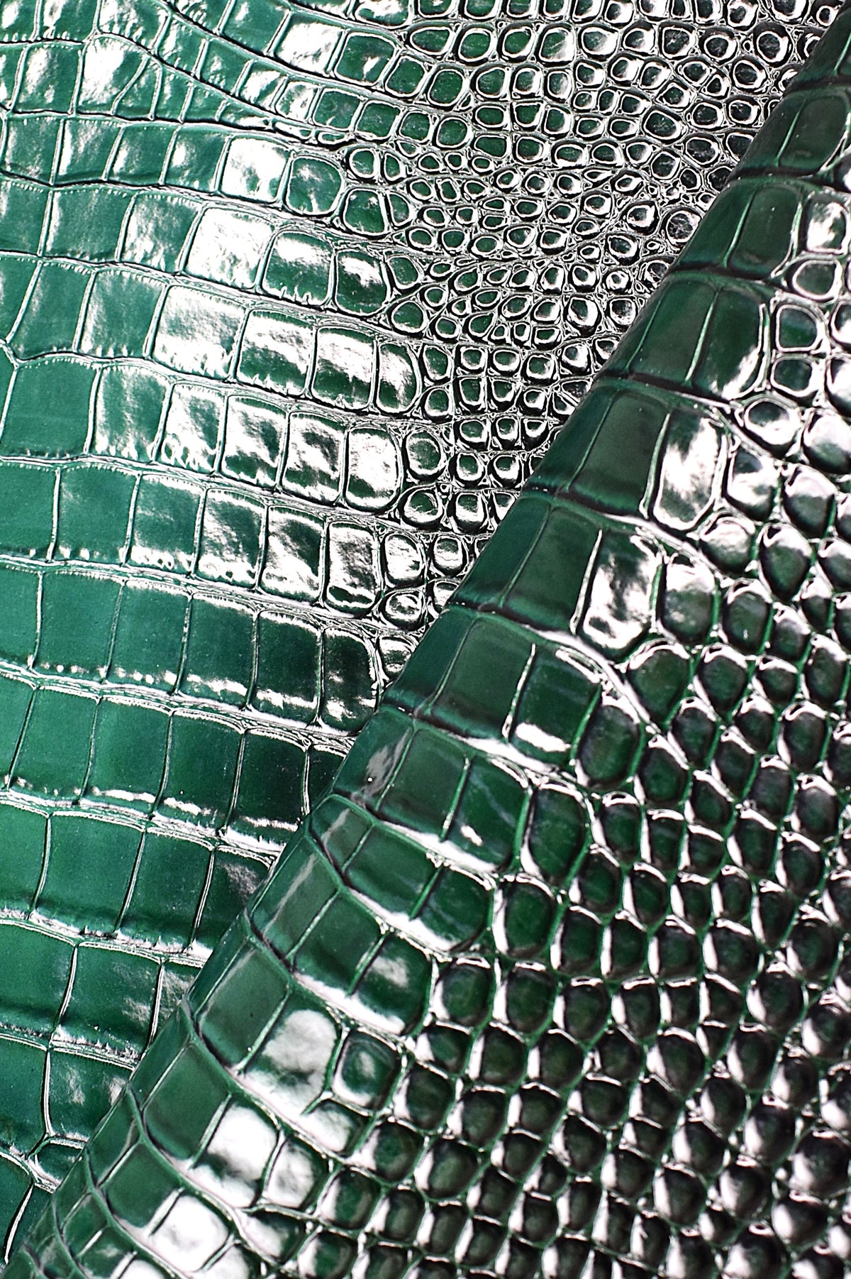 Half calf leather Print crocodile gradient gel effect 1mm size 30-34cm