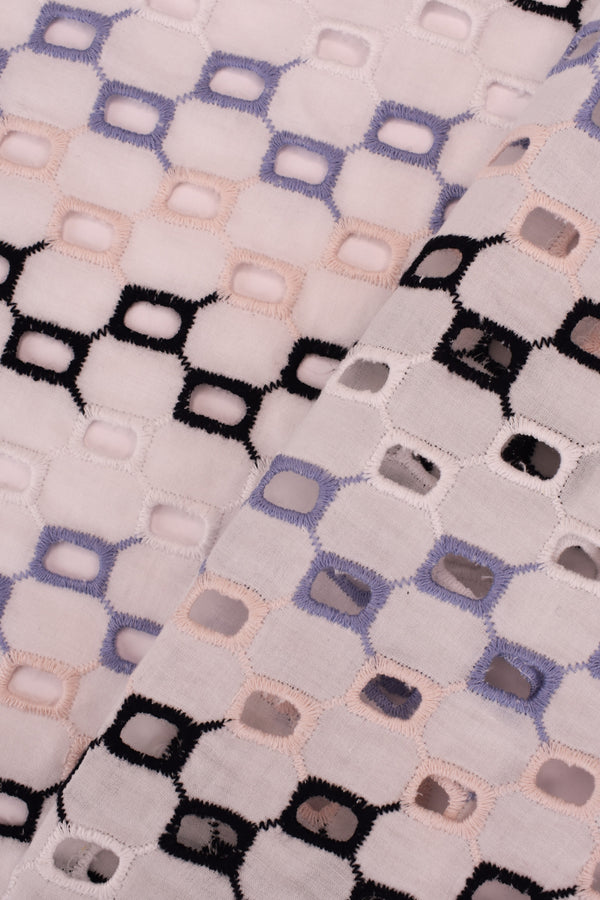 Sangallo geometrico 100% cotone