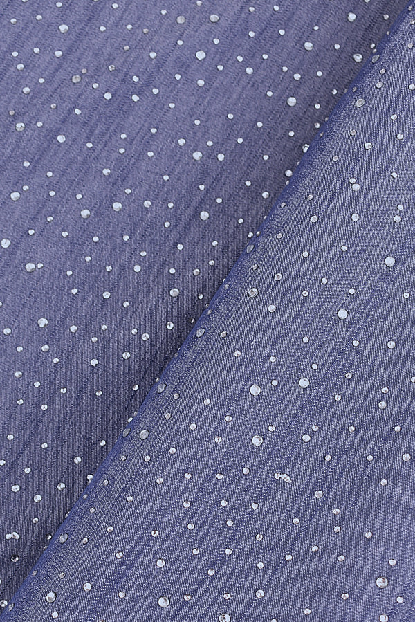 Denim sintético con strass