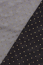 Synthetischer Tüll mit Strass, Schwarz, 100% Polyester