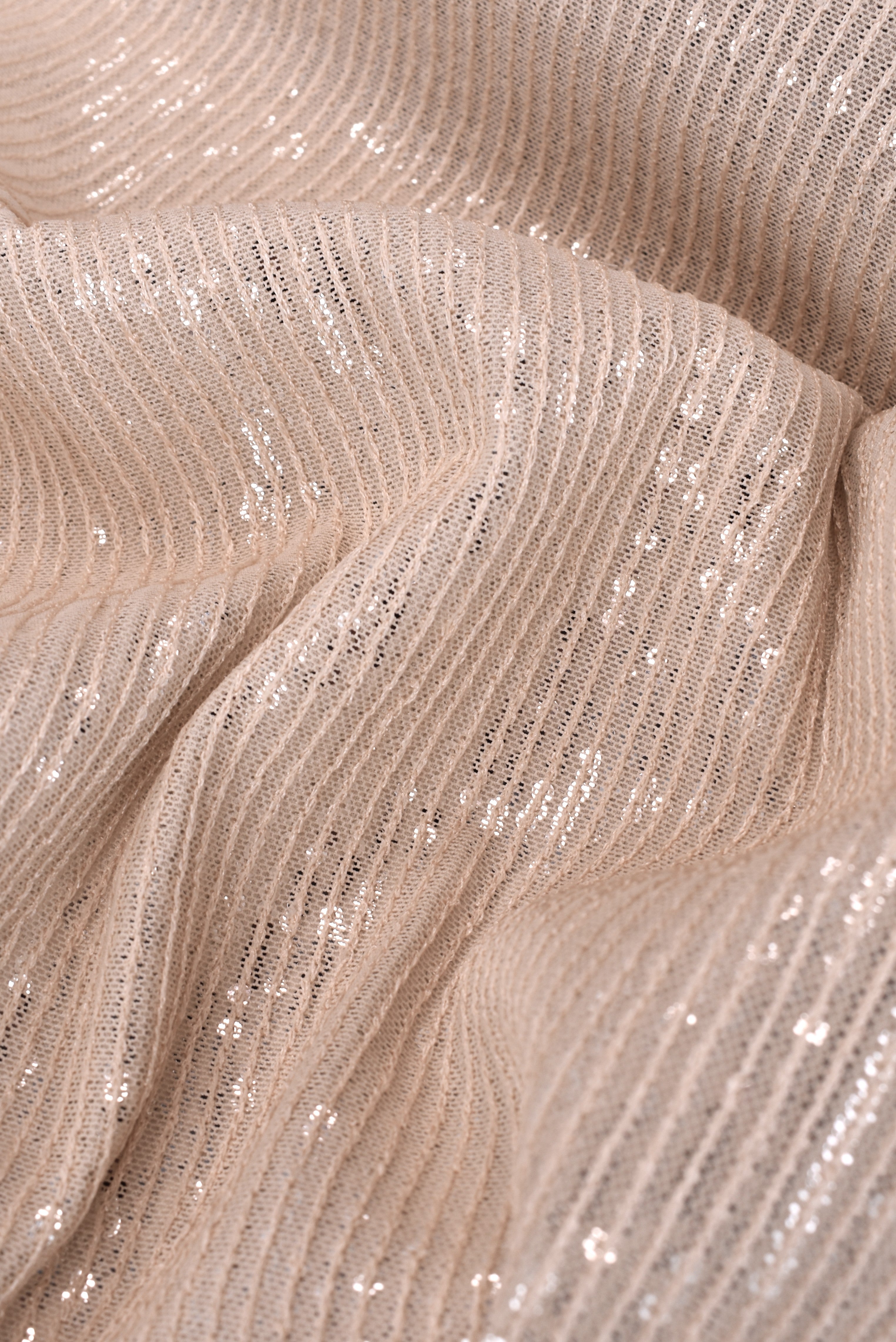 Chiffon stretch con paillettes sintetico
