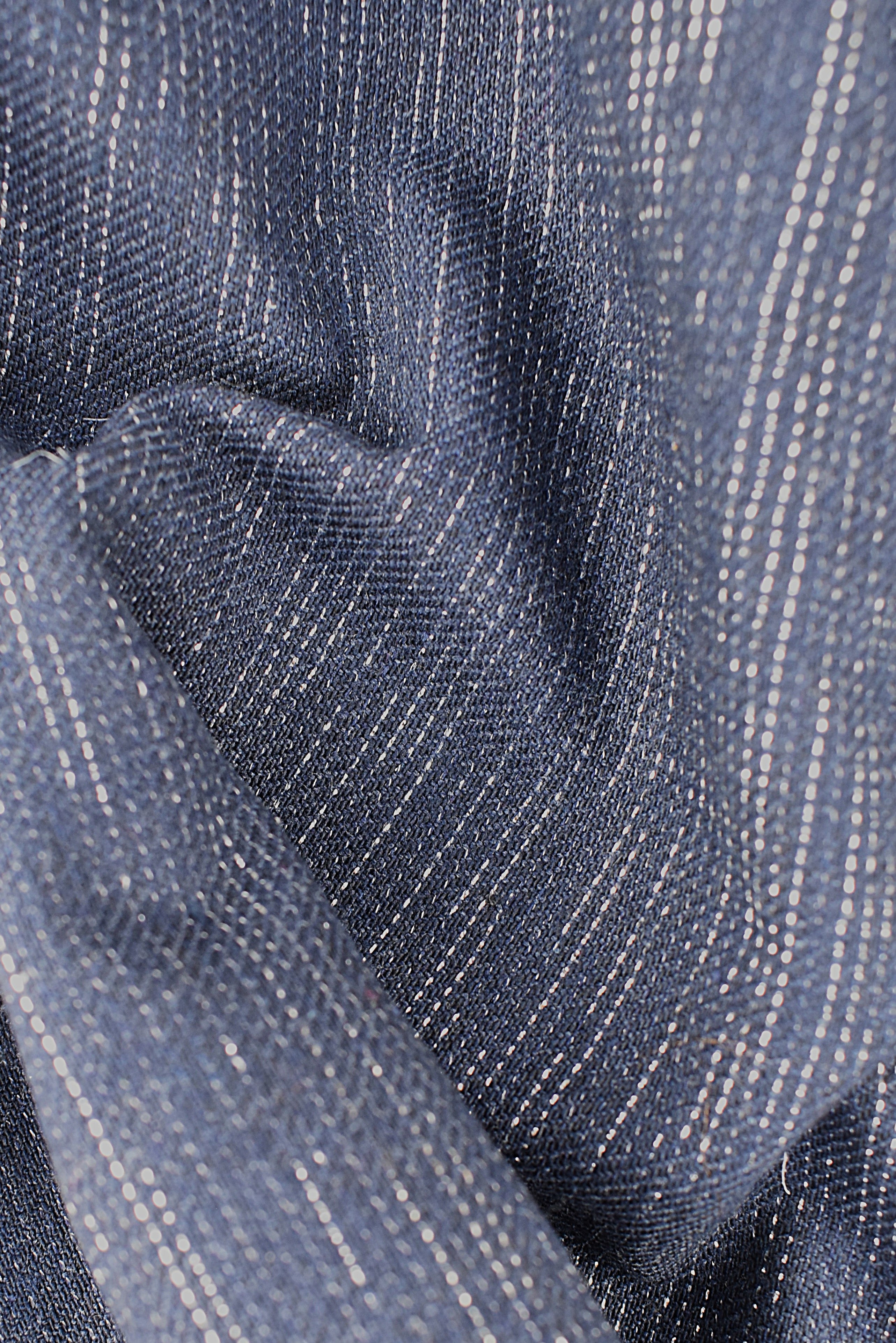 Gabardina in misto cotone con lurex