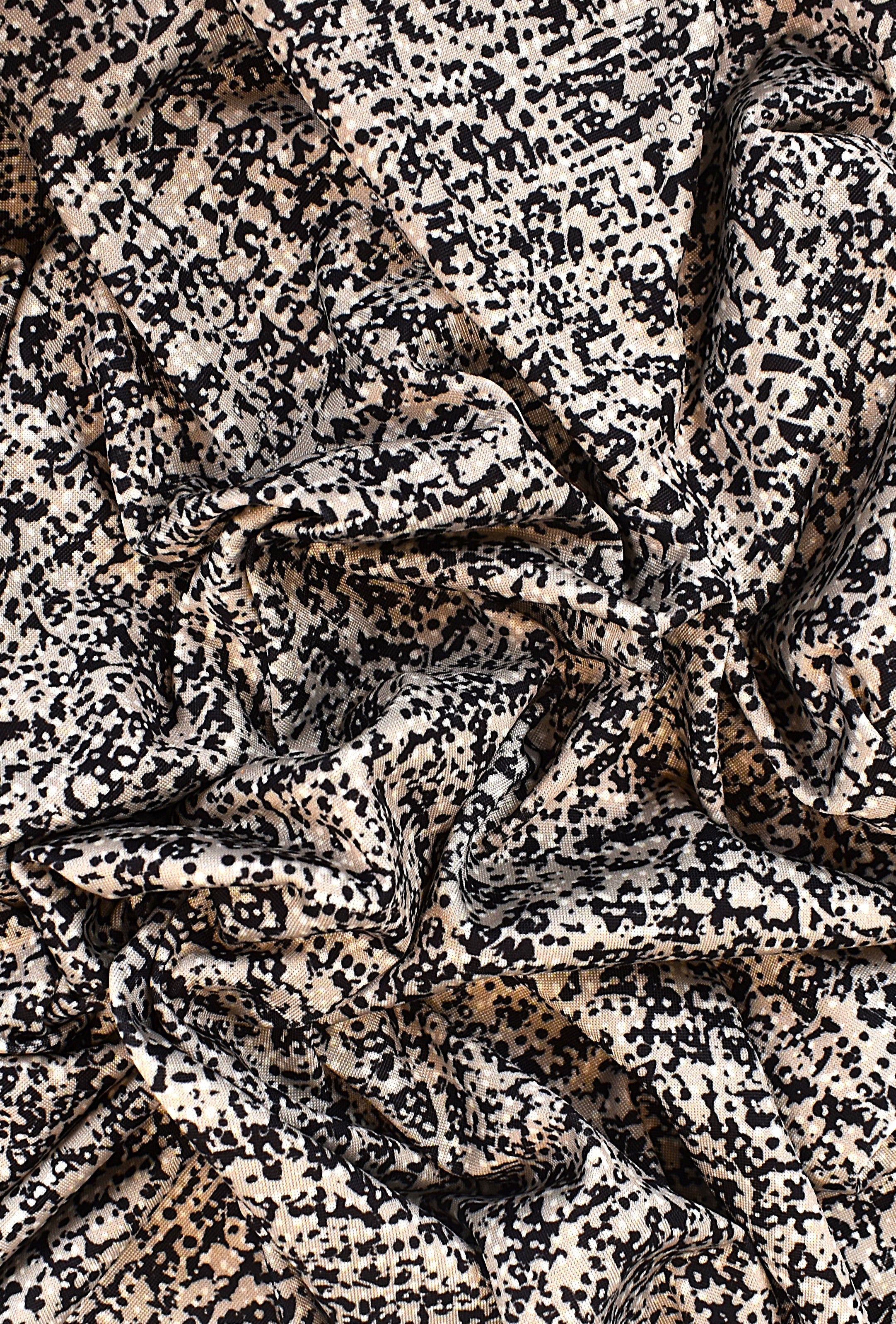 Lycra sintética estampada abstracta