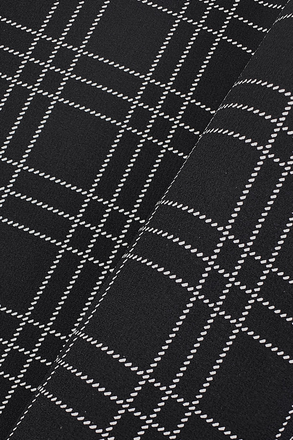 Crepe synthetisches Fantasiemuster Gitterkaro