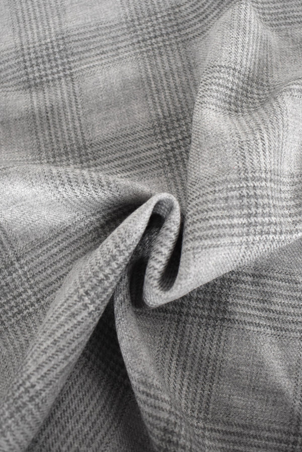 Flanelle à carreaux en 100% laine vierge