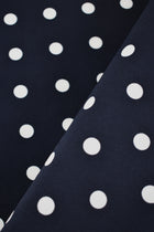 Lycra stretch sintética con estampado de Lunares, Azul, 95% Poliéster - 5% Elastano