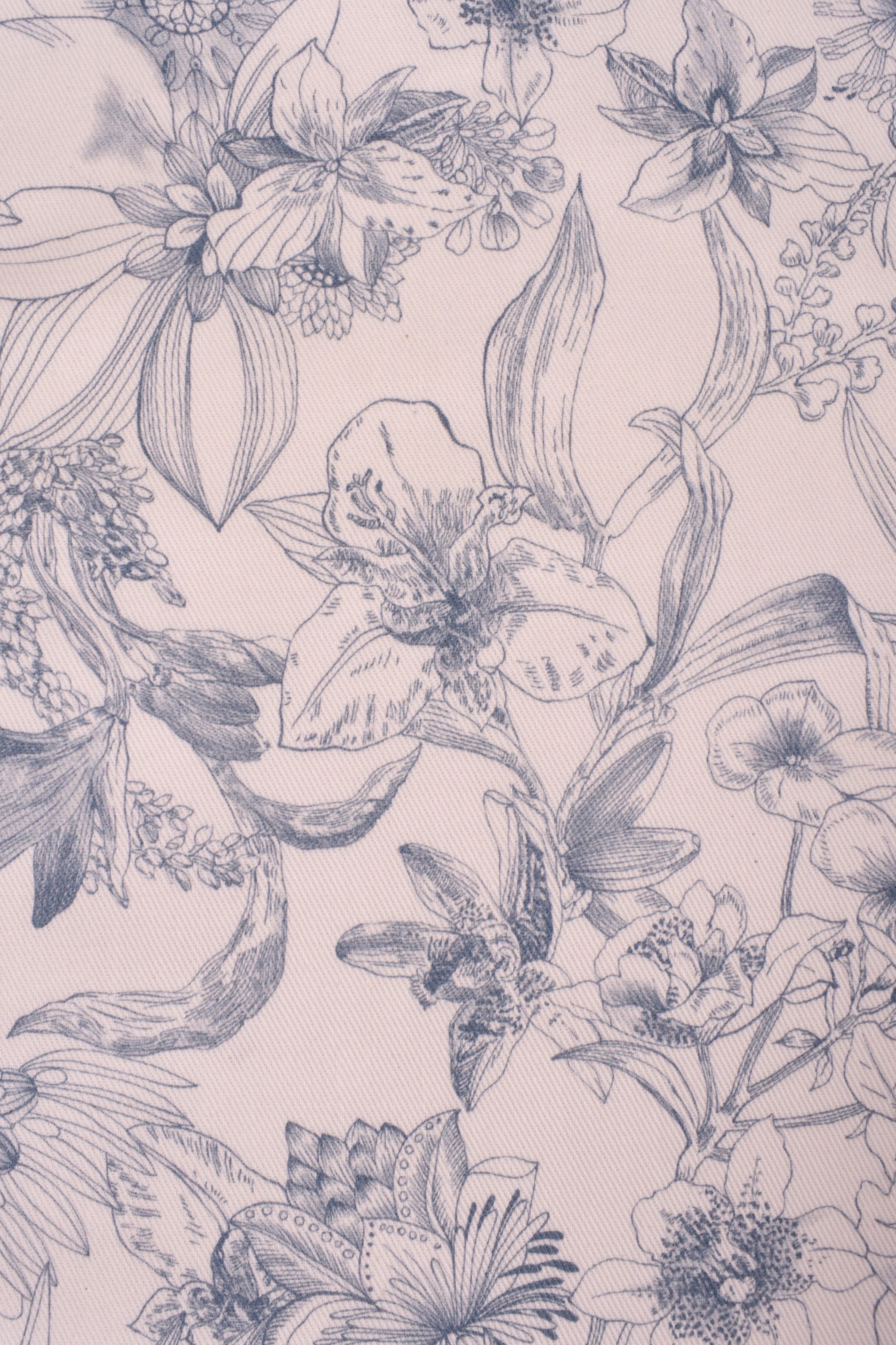 Drill stretch in cotone fantasia floreale