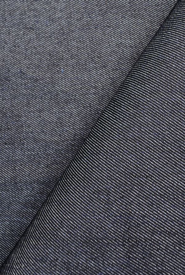 Denim en polyester recyclé gris anthracite