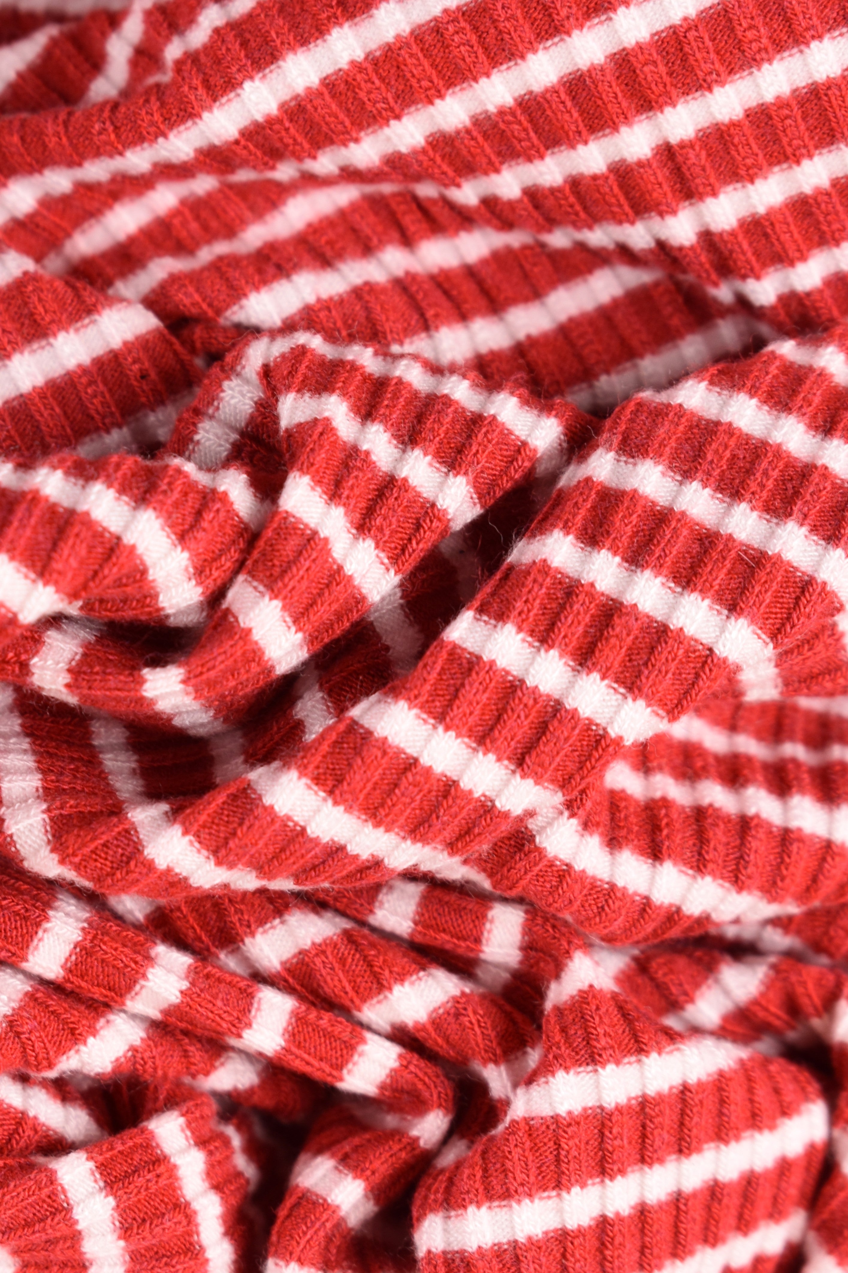 Maglia a costine in viscosa fantasia a righe