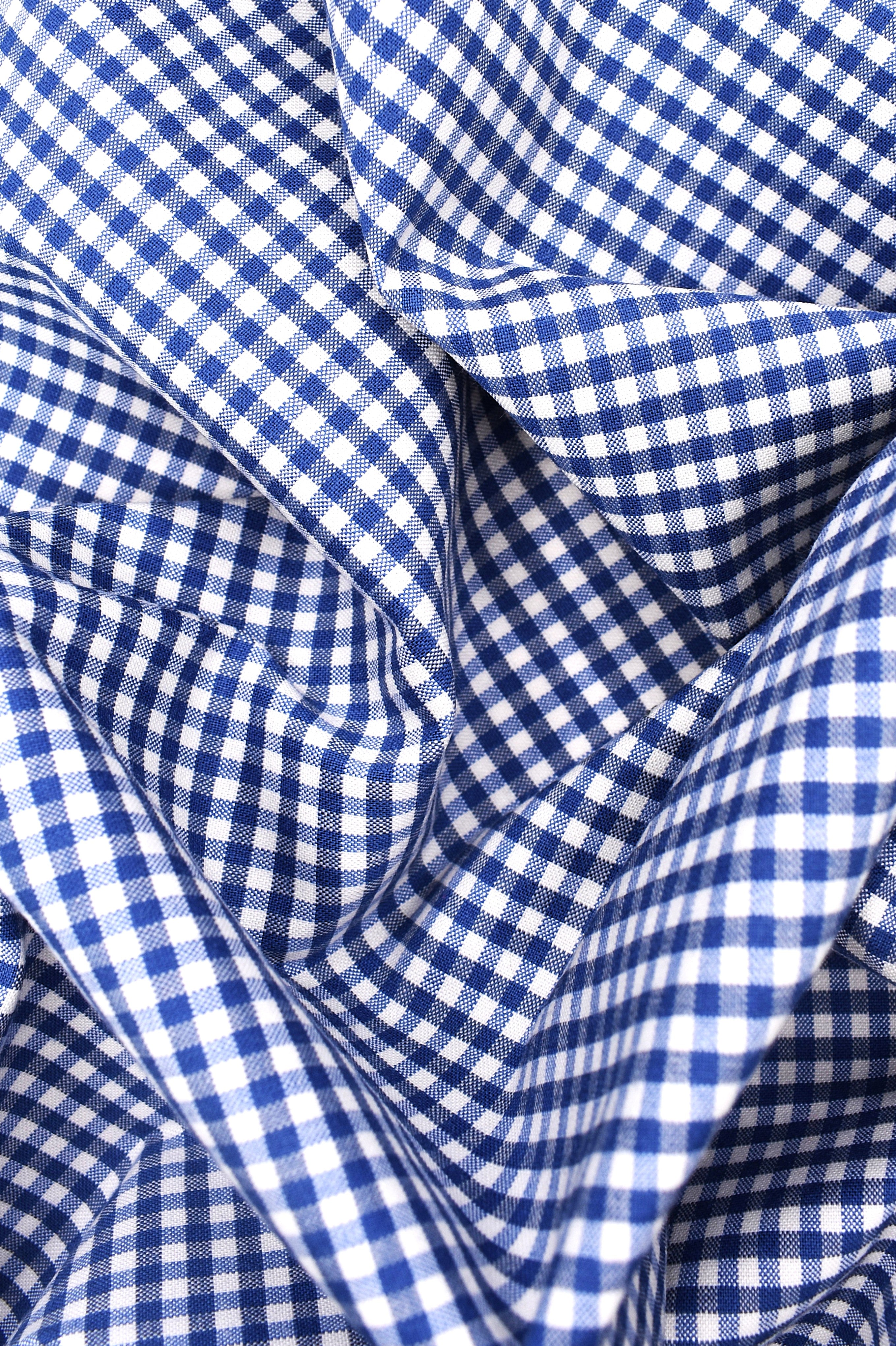 Tela stretch in misto lana vergine vichy