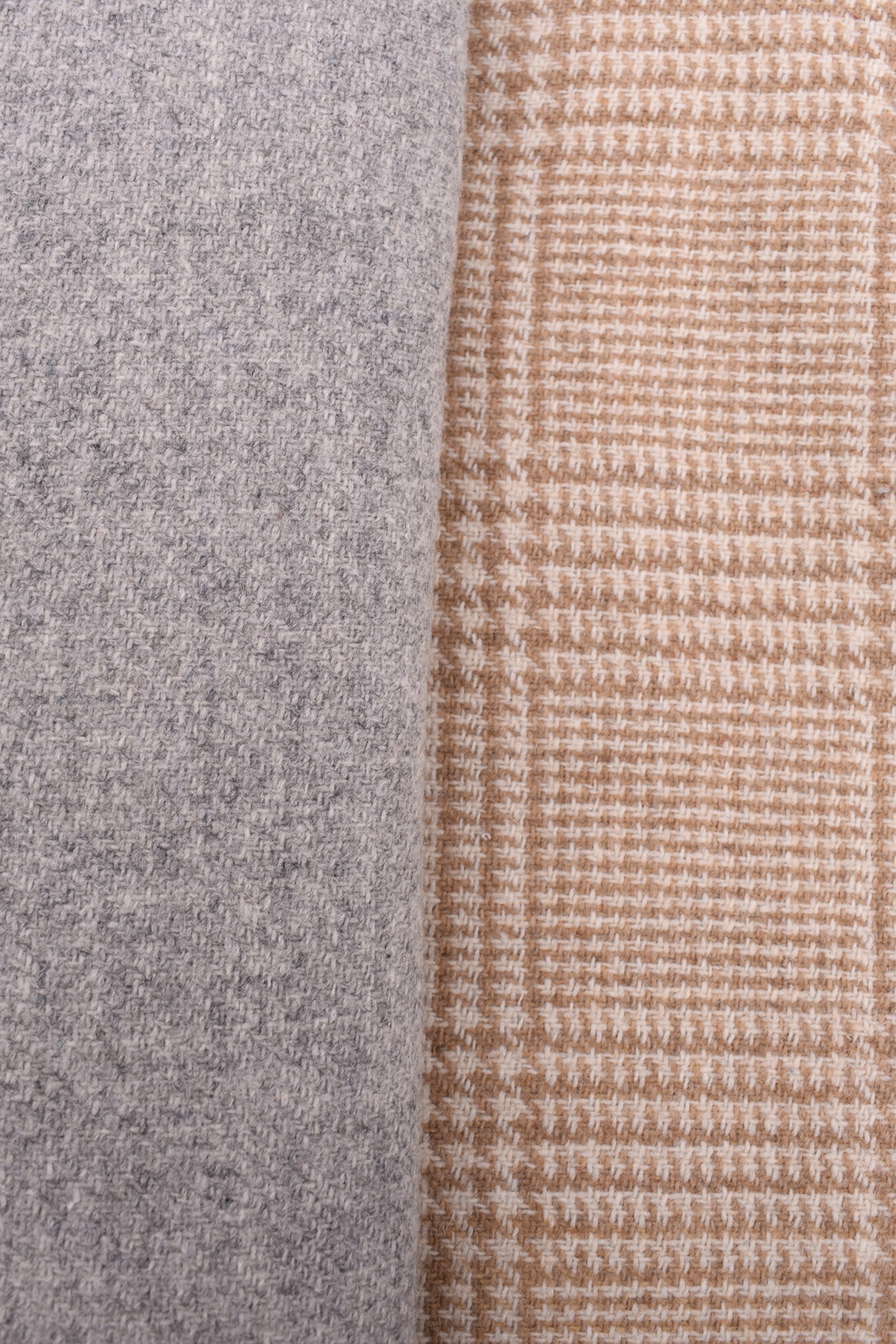 Drap de laine Contrecollé en mélange de laine à motif Prince de Galles