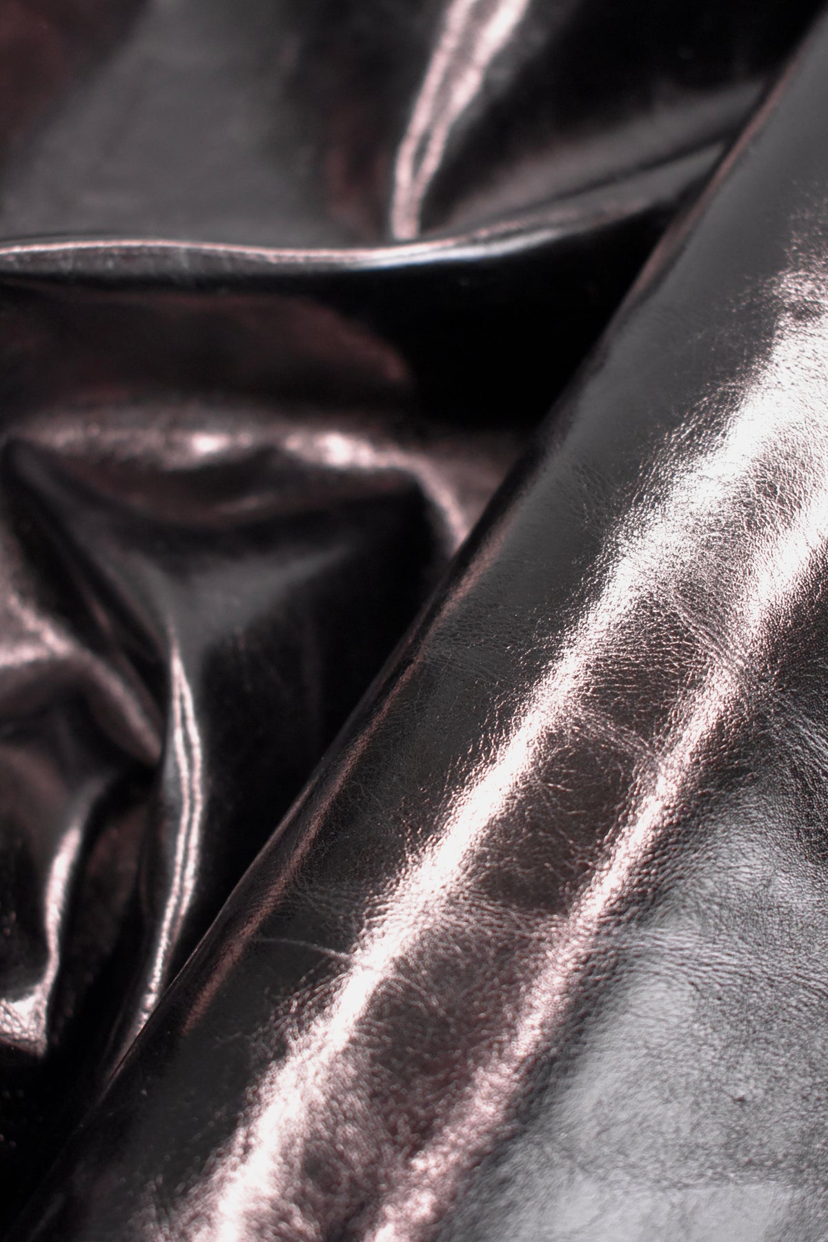 Vegetable Smooth kangaroo leather, glossy 0.5/0.7mm, Black