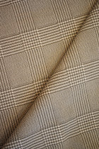 Pikee 100% Baumwolle Glencheck-Muster, Hellbraun
