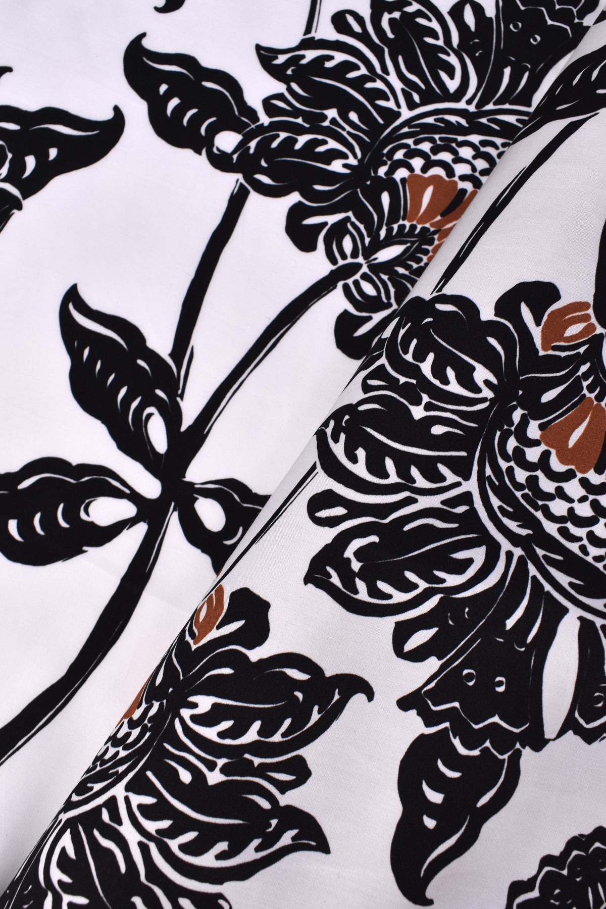 Satin blend of Viscose and Rayon Floral print