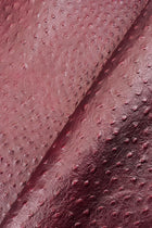 Goatskin Print Ostrich leather 0.6/0.7mm, Bordeaux, Embossed print