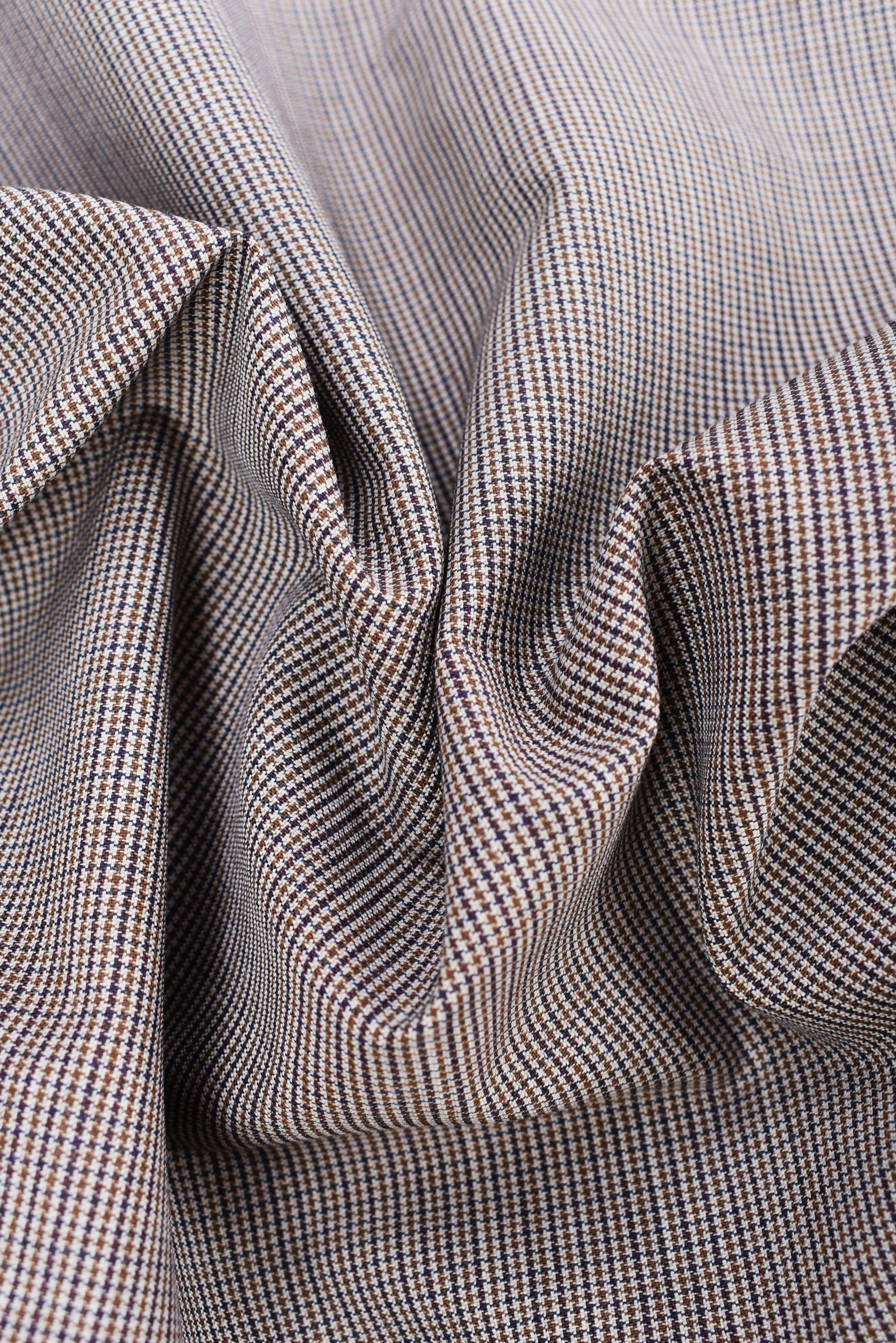 Fresco wool stretch wool blend virgin wool Pied de Poule pattern