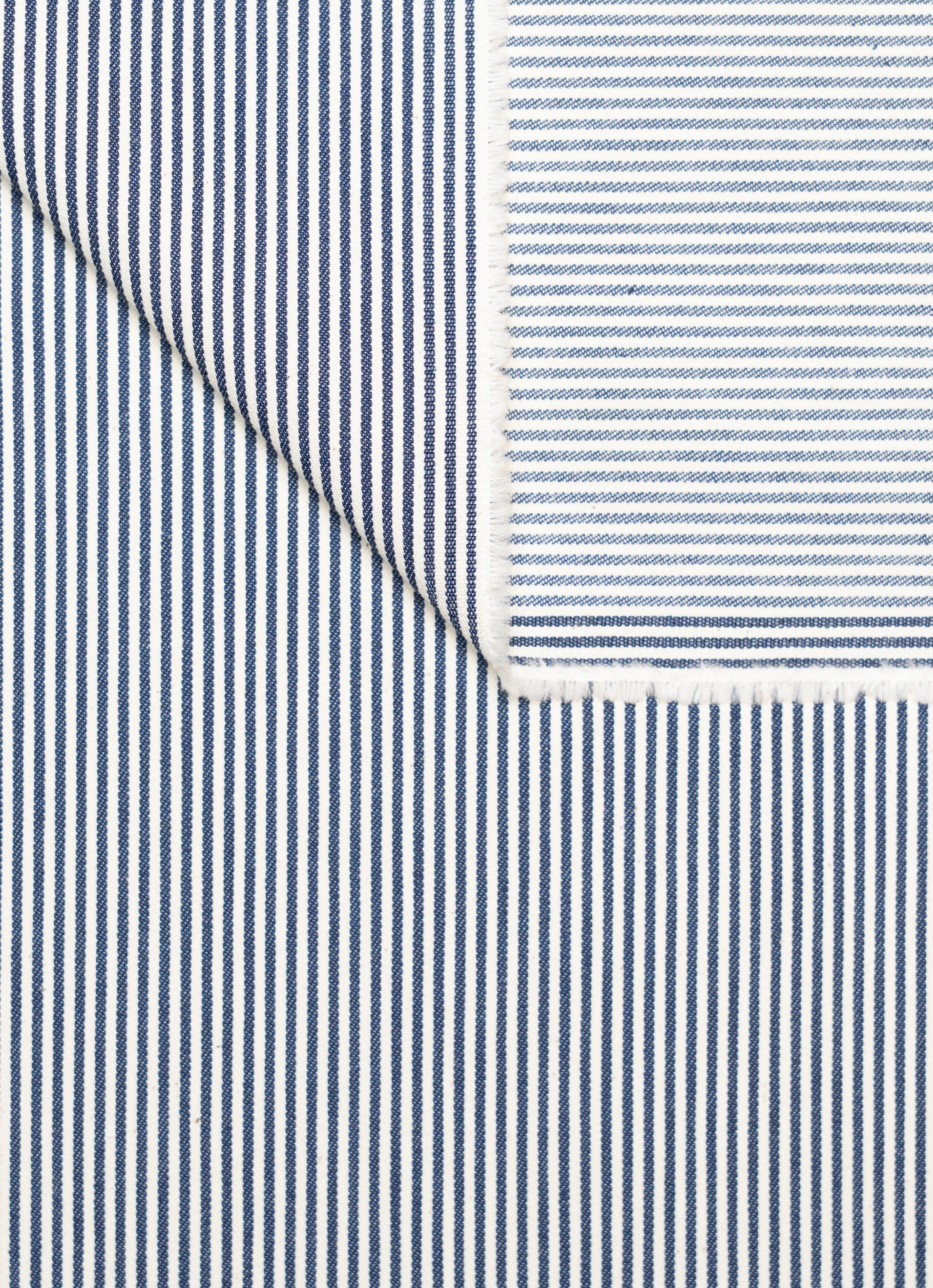 Denim stretch in cotone fantasia a righe
