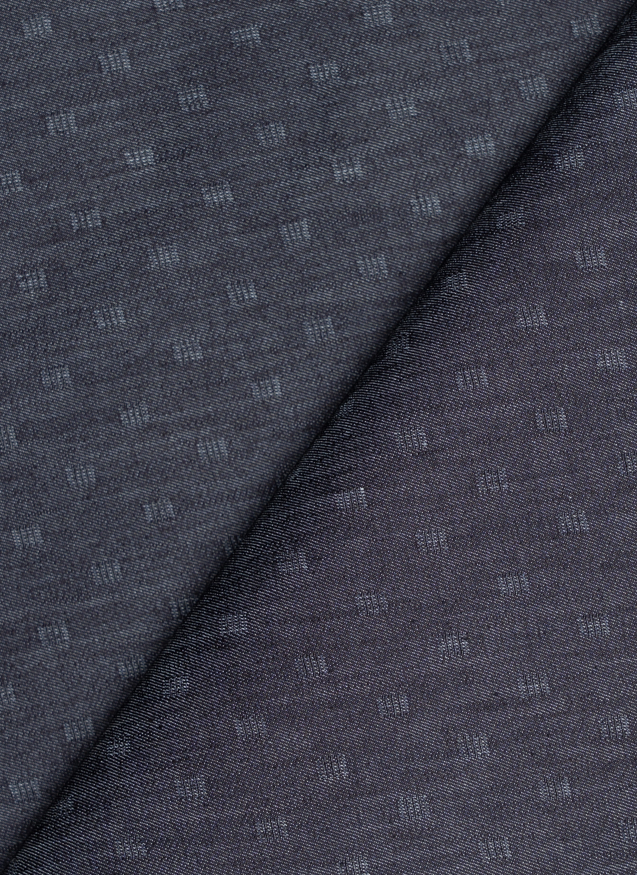 Denim elástico en Algodón Estampado geométrico - 9 oz