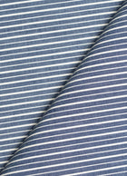 Striped Cotton stretch Denim - 6.8 oz, Blue, 97% Cotton - 3% Elastane